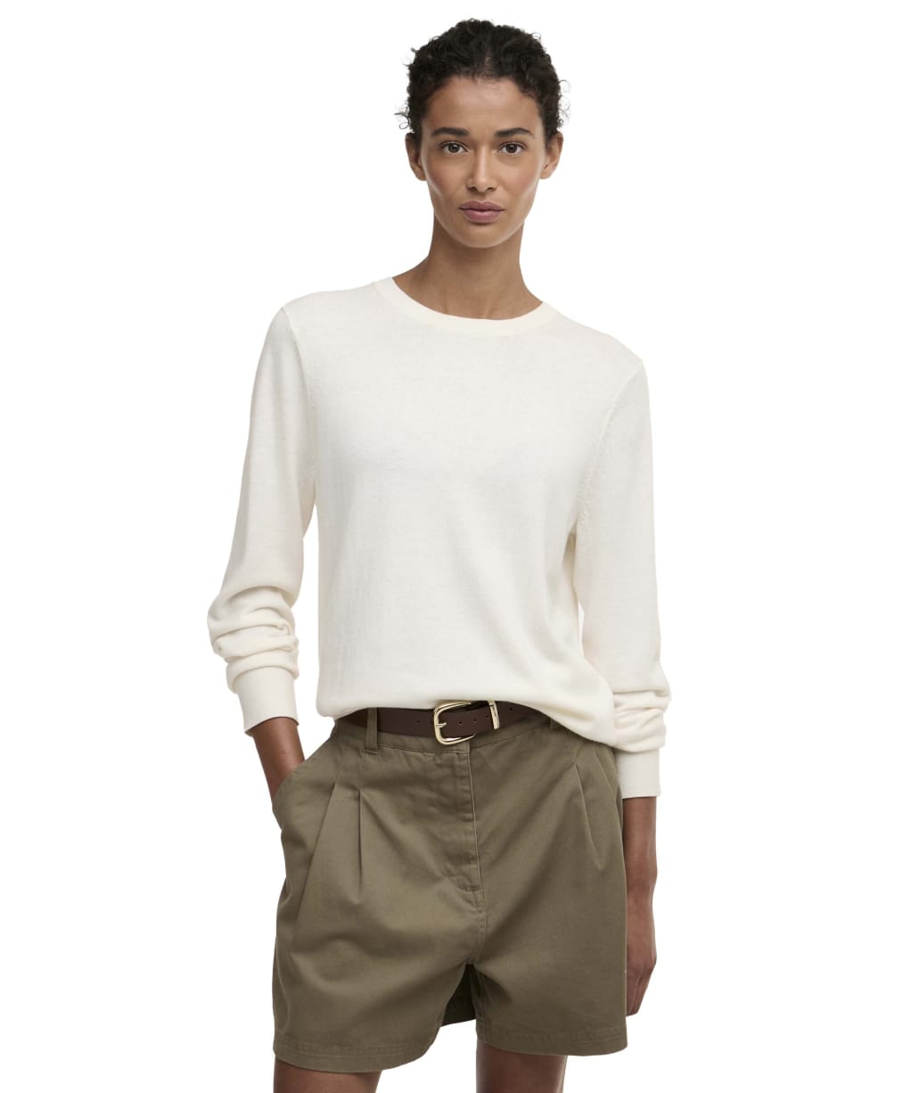 Women's Barbour Oakley Knitted Jumper - Cloud