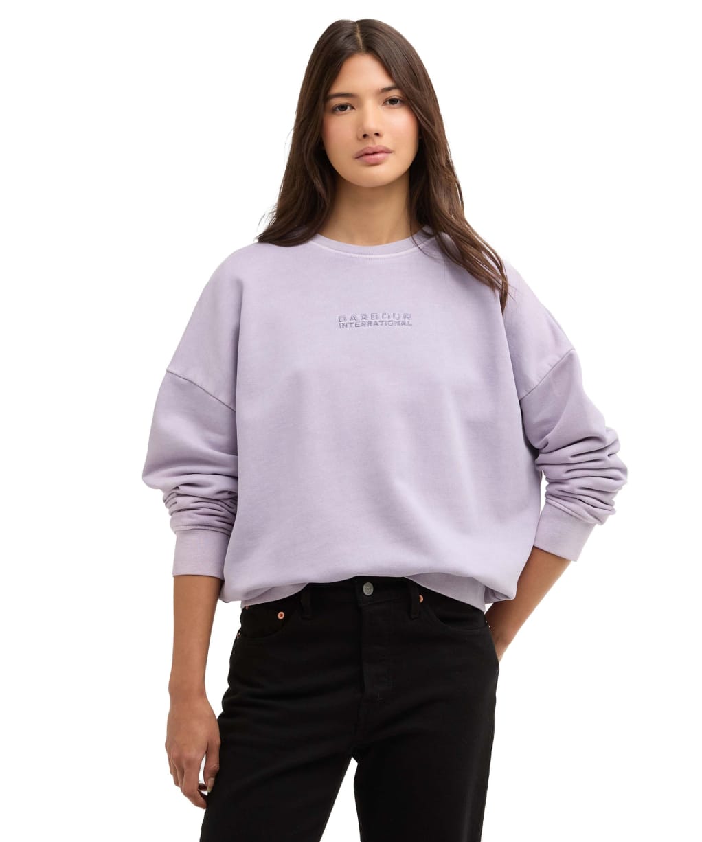Women's Barbour International Lyra Sweatshirt - Washed Lilac Marl