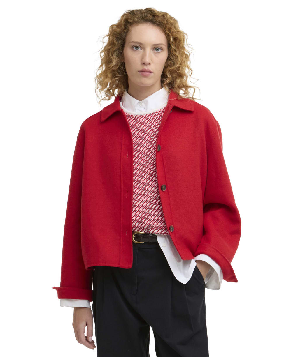 Women's Barbour Amanda Overshirt - Poppy Red