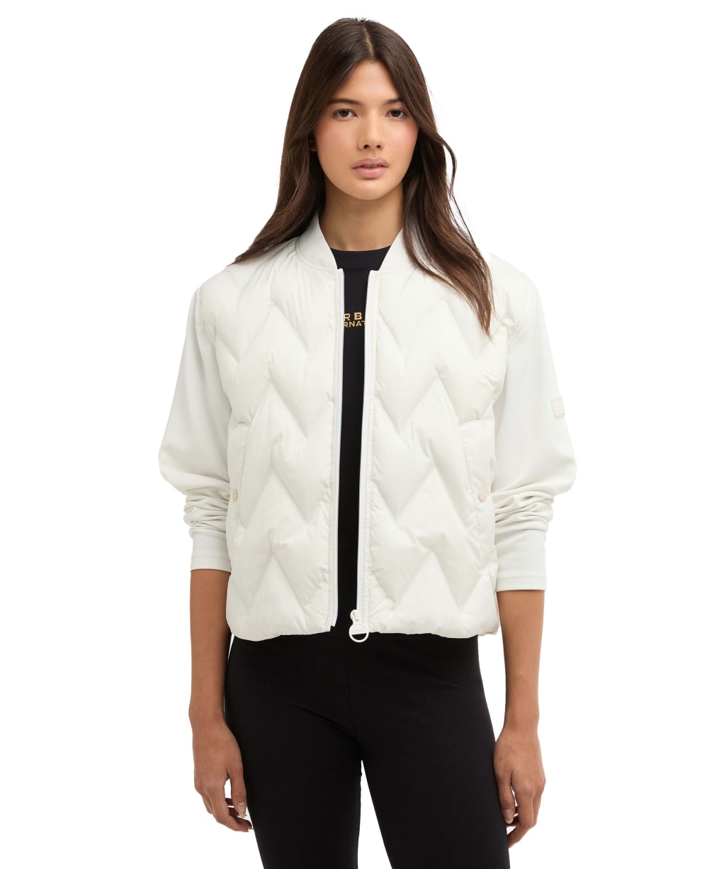 Women's Barbour International Prism Quilted Sweat - Vaporous Grey