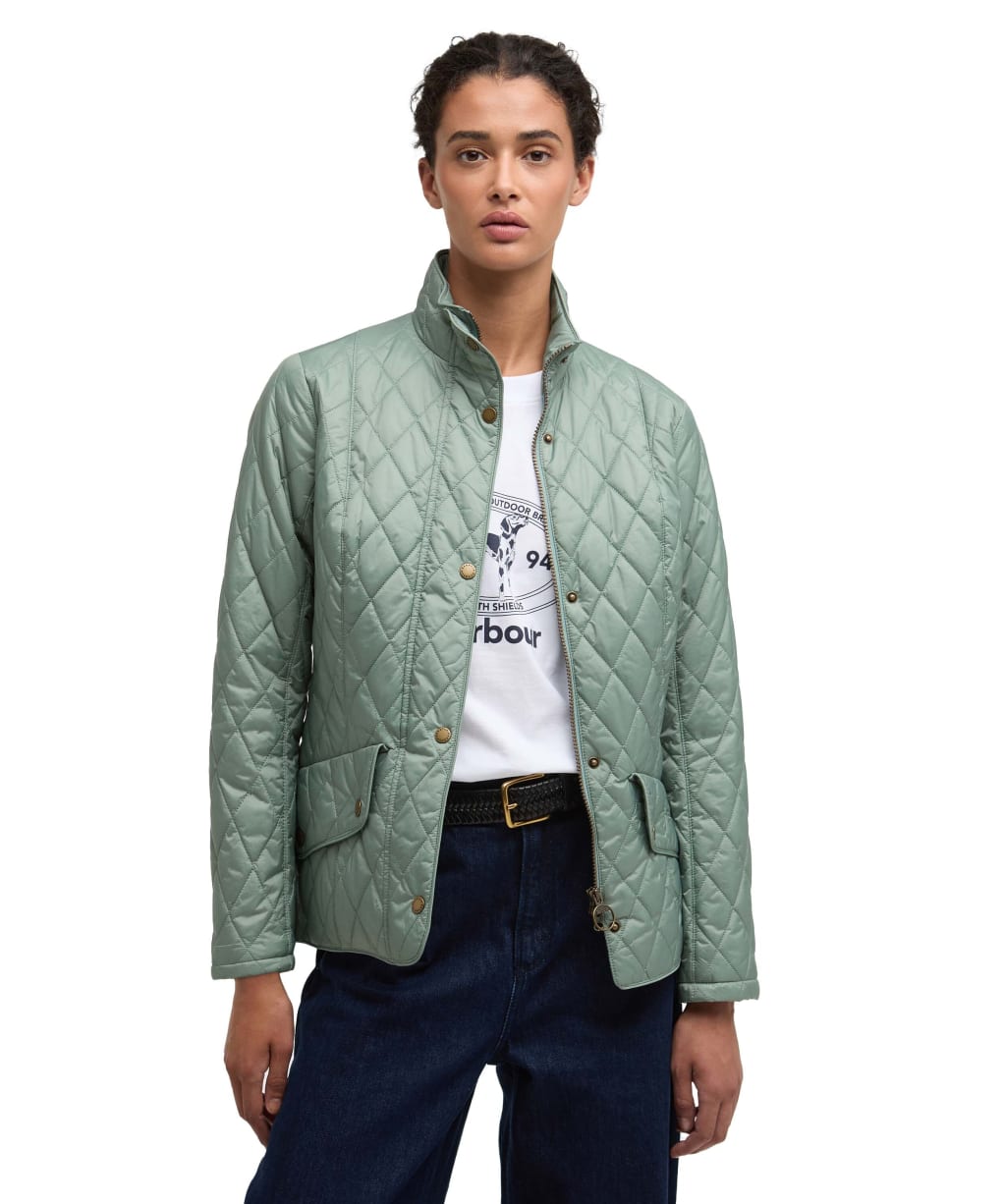 Women's Barbour Flyweight Cavalry Quilted Jacket - Blue Sage