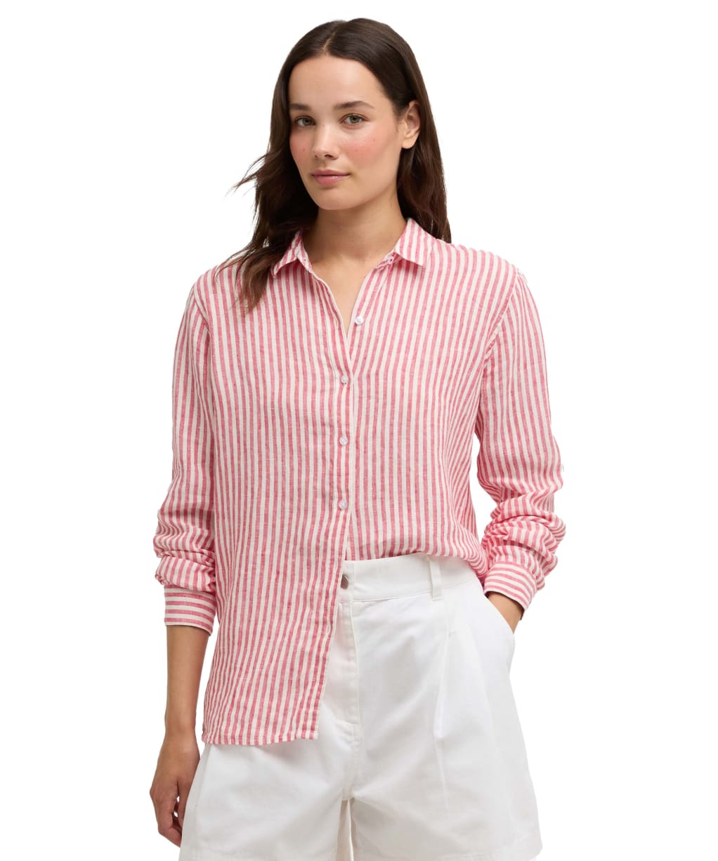 Women's Barbour Marine Shirt - Poppy Red Stripe
