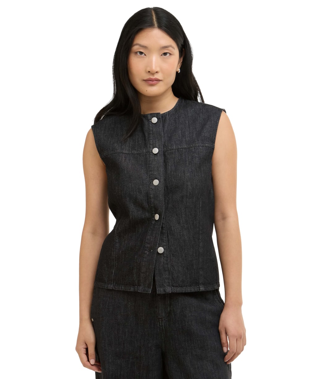Women's Barbour Myra Denim Shirt - Black Denim