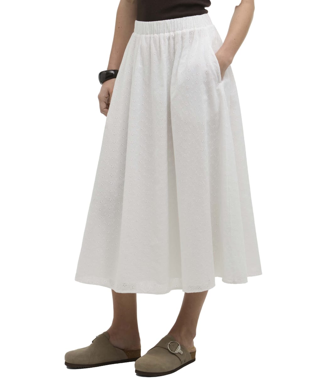 Women's Barbour Melody Midi Skirt - White