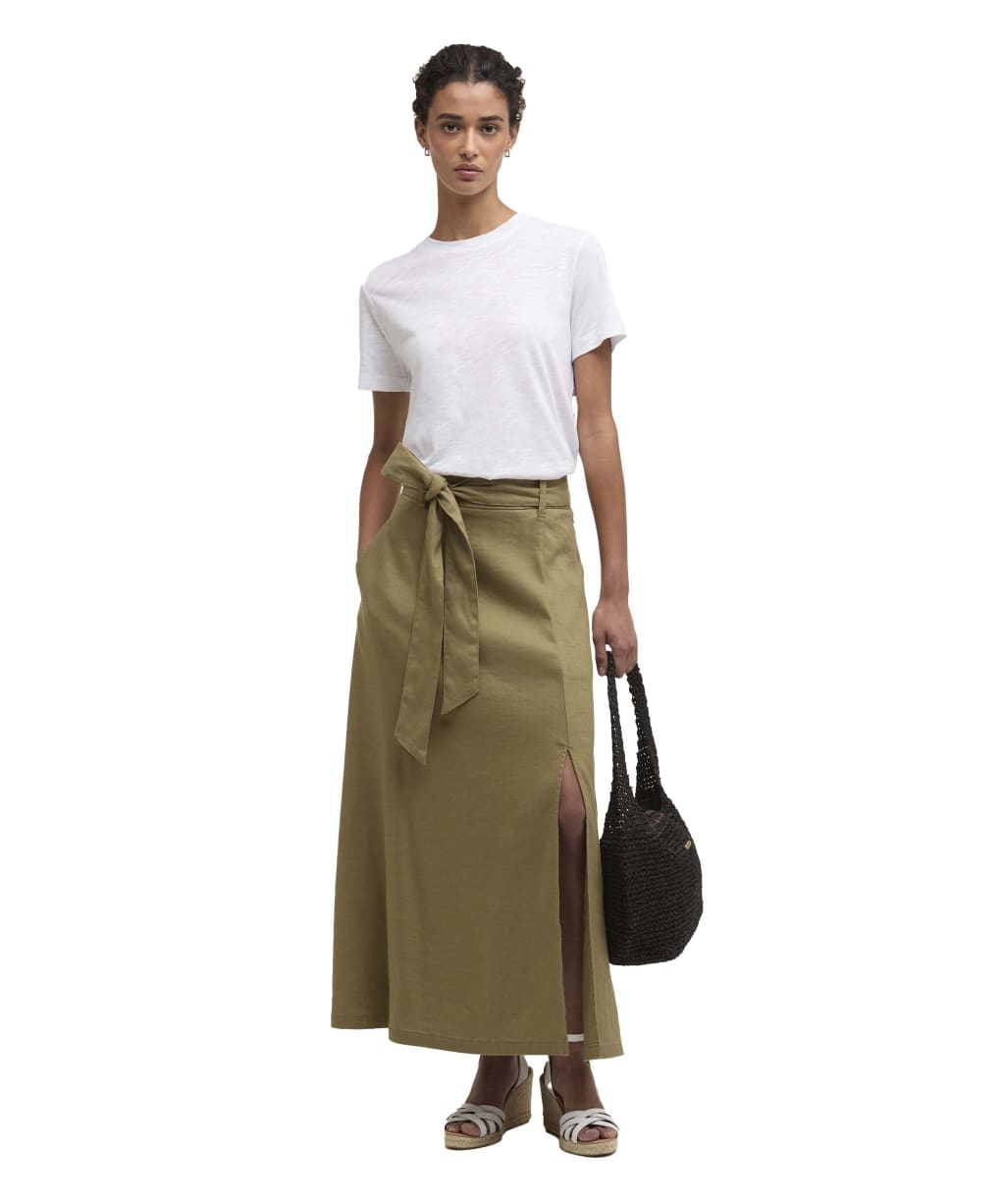 Women's Barbour Gabby Maxi Skirt - Bleached Olive