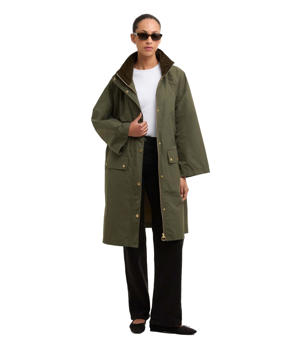 Women's Barbour Rowton Showerproof Jacket - Ivy Green / Ancient