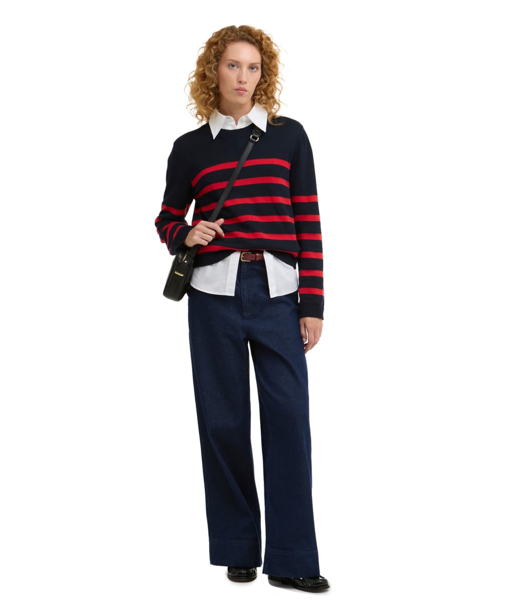 Women's Barbour Maia Denim Trousers - Rinse Wash Denim