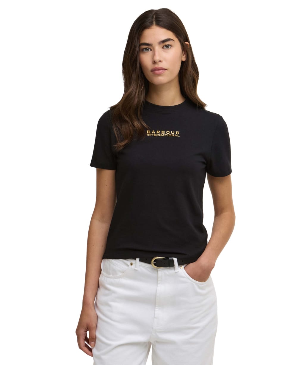 Women's Barbour International Devin T-Shirt - Black