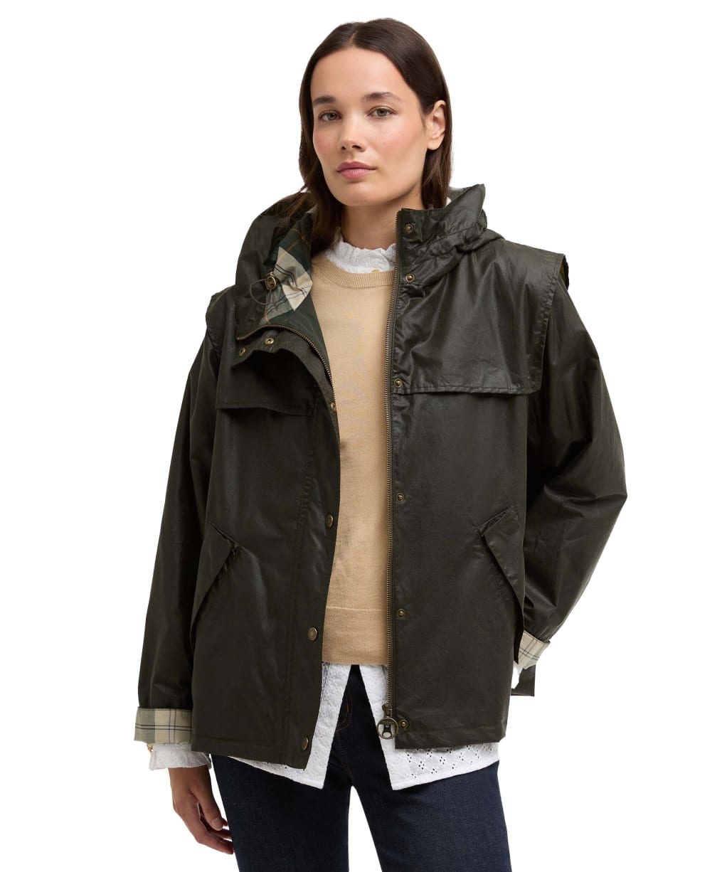 Women's Barbour Ornella Waxed Jacket - Archive Olive / Ancient