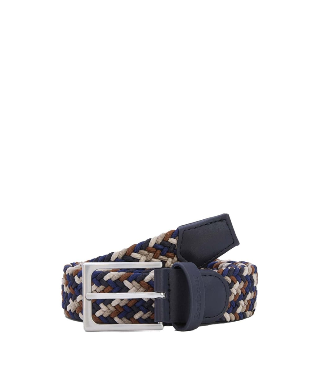 Men's Barbour Ford Belt - NAVY/RUST MIX