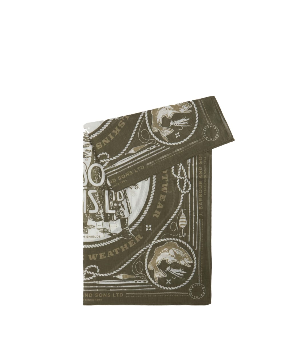 Men's Barbour Heritage Bandana - Mid Olive