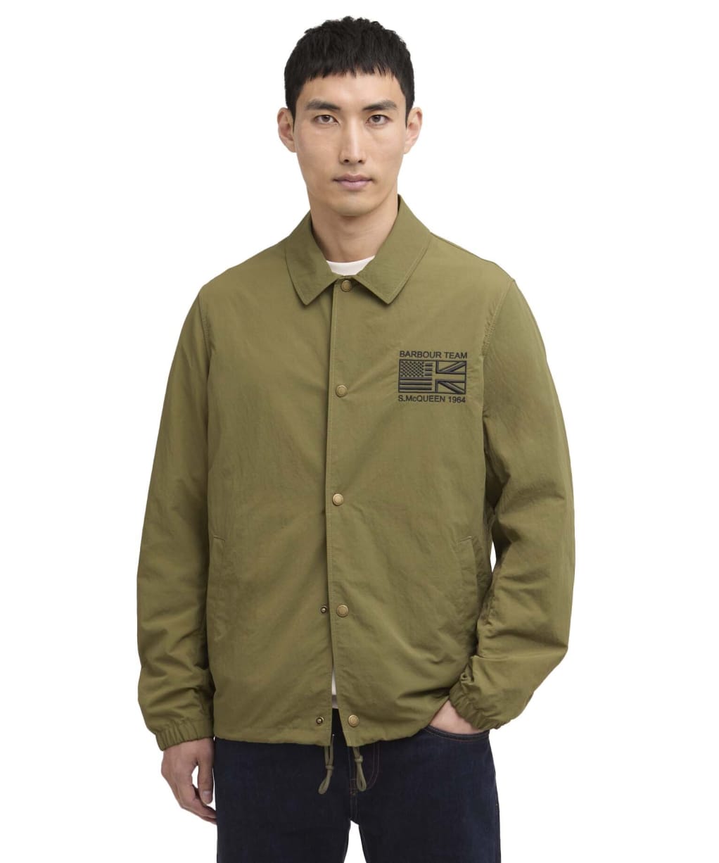Men's Barbour International Coach Casual Jacket - Burnt Olive