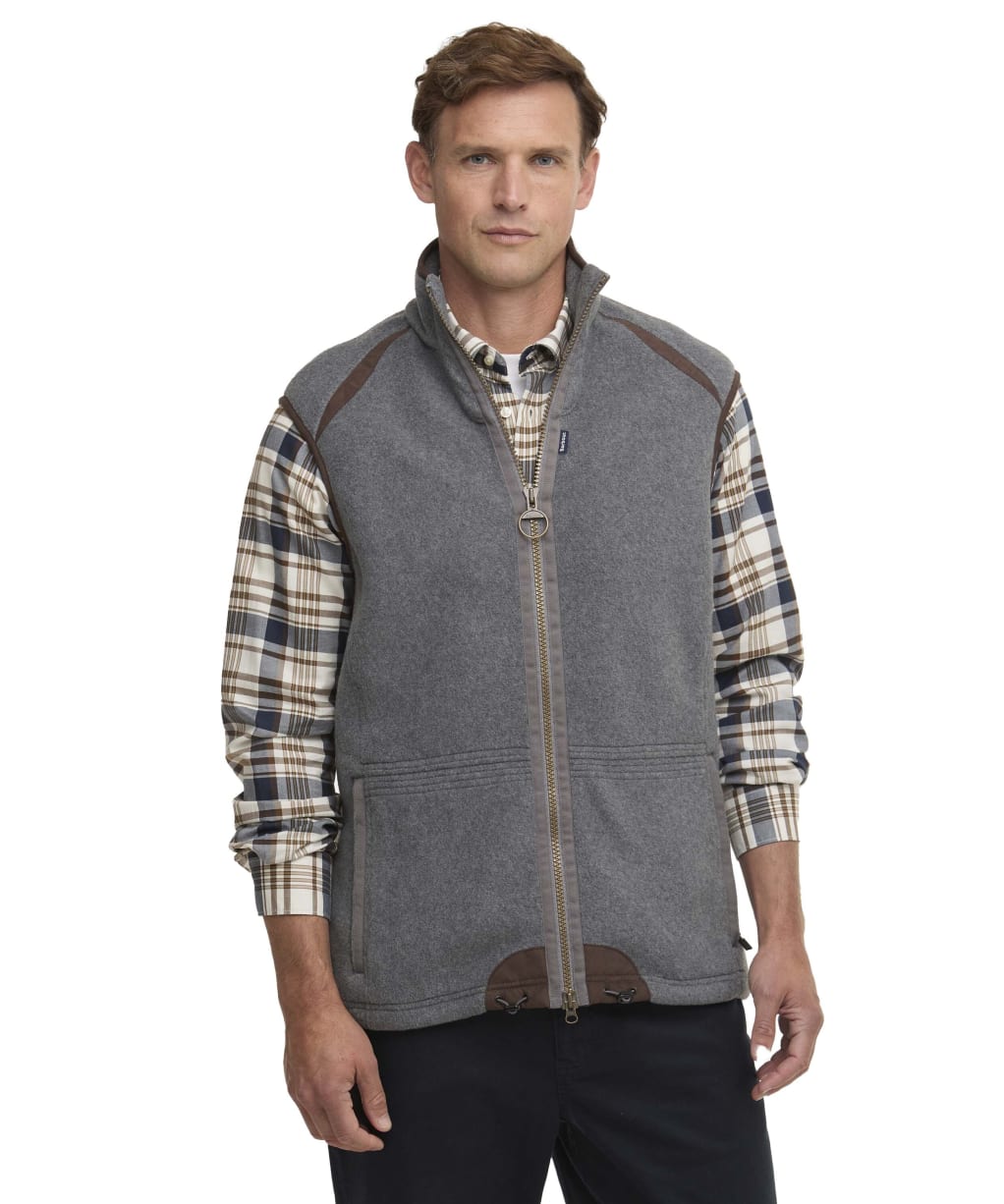 Men's Barbour Langdale Fleece Gilet - Dark Grey Marl