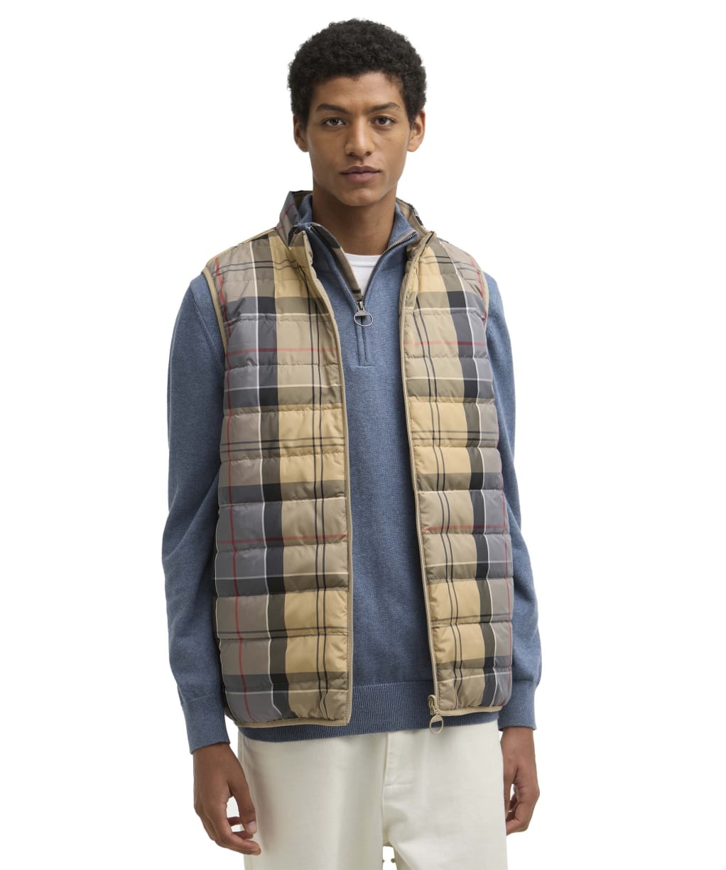 Men's Barbour Reversible Tartan Puffer Gilet - Dress Tartan