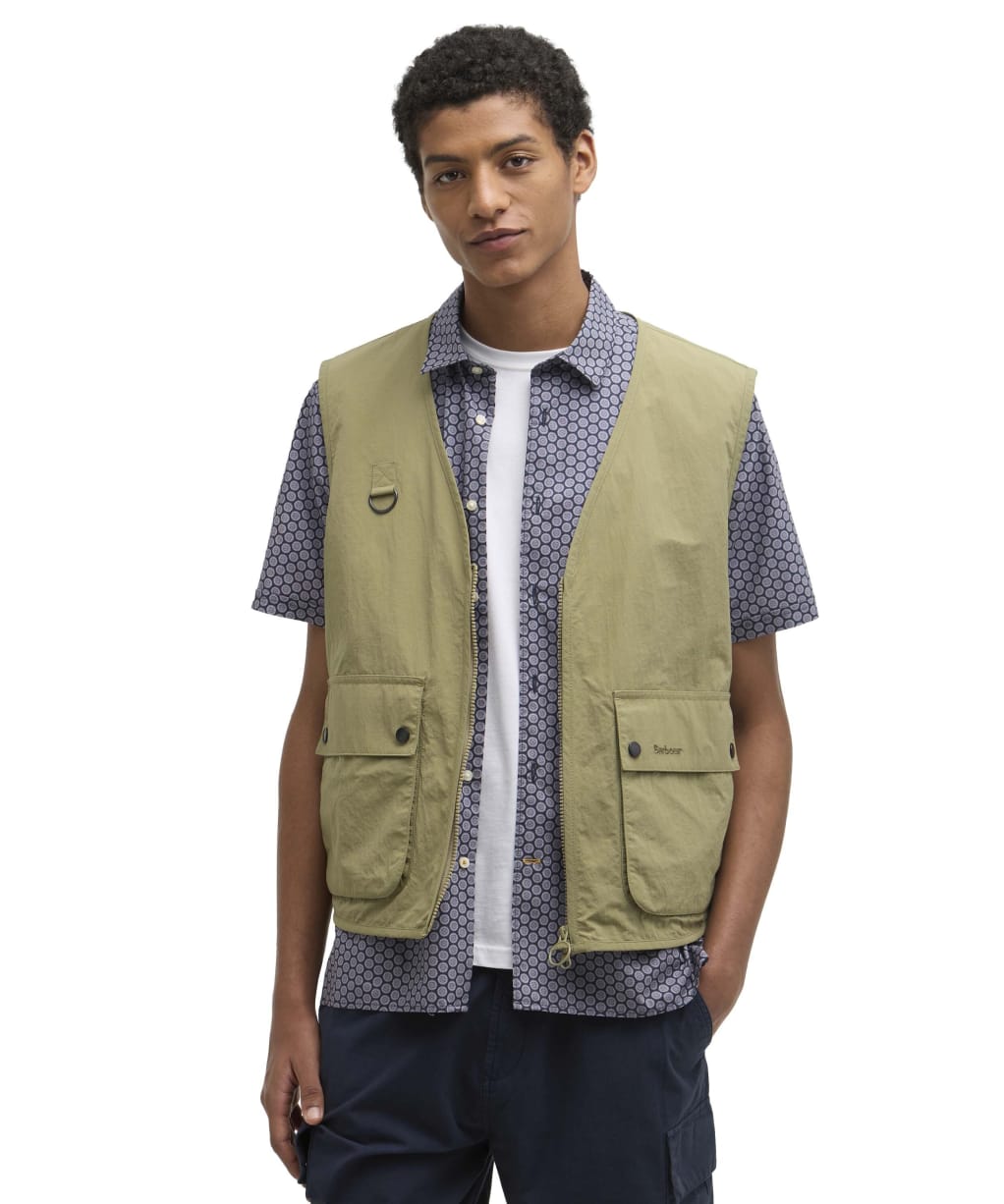 Men's Barbour Festival Gilet - Bleached Olive