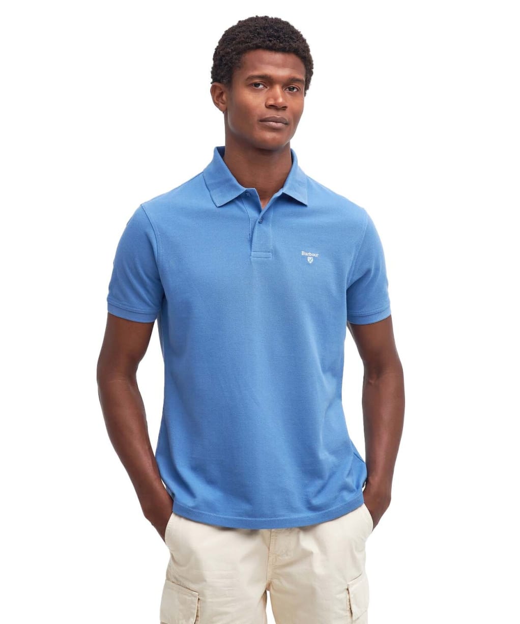 Men's Barbour Sports Polo 215G - Federal Blue