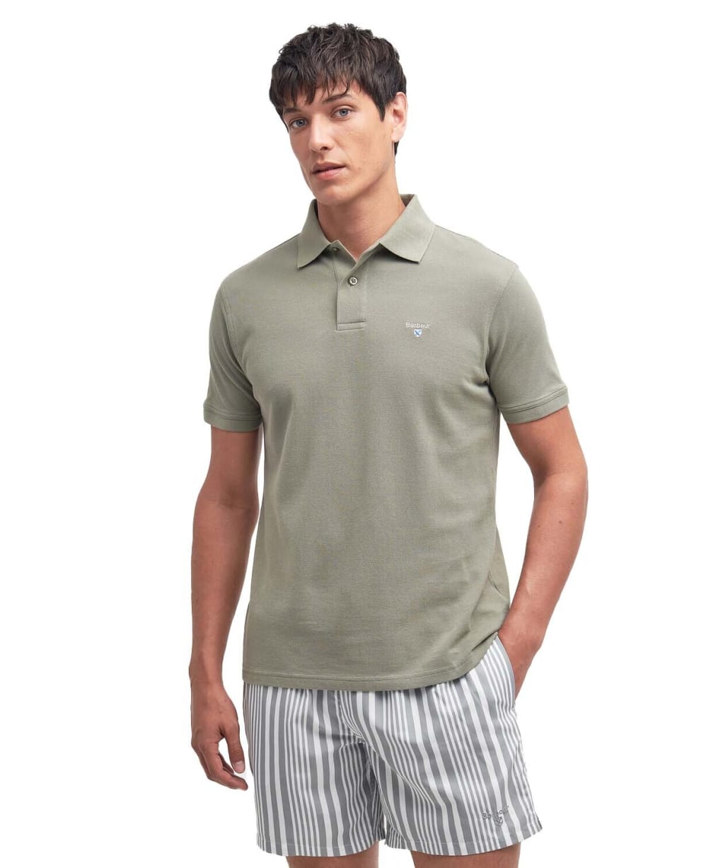Men's Barbour Sports Polo 215G - Dusty Green
