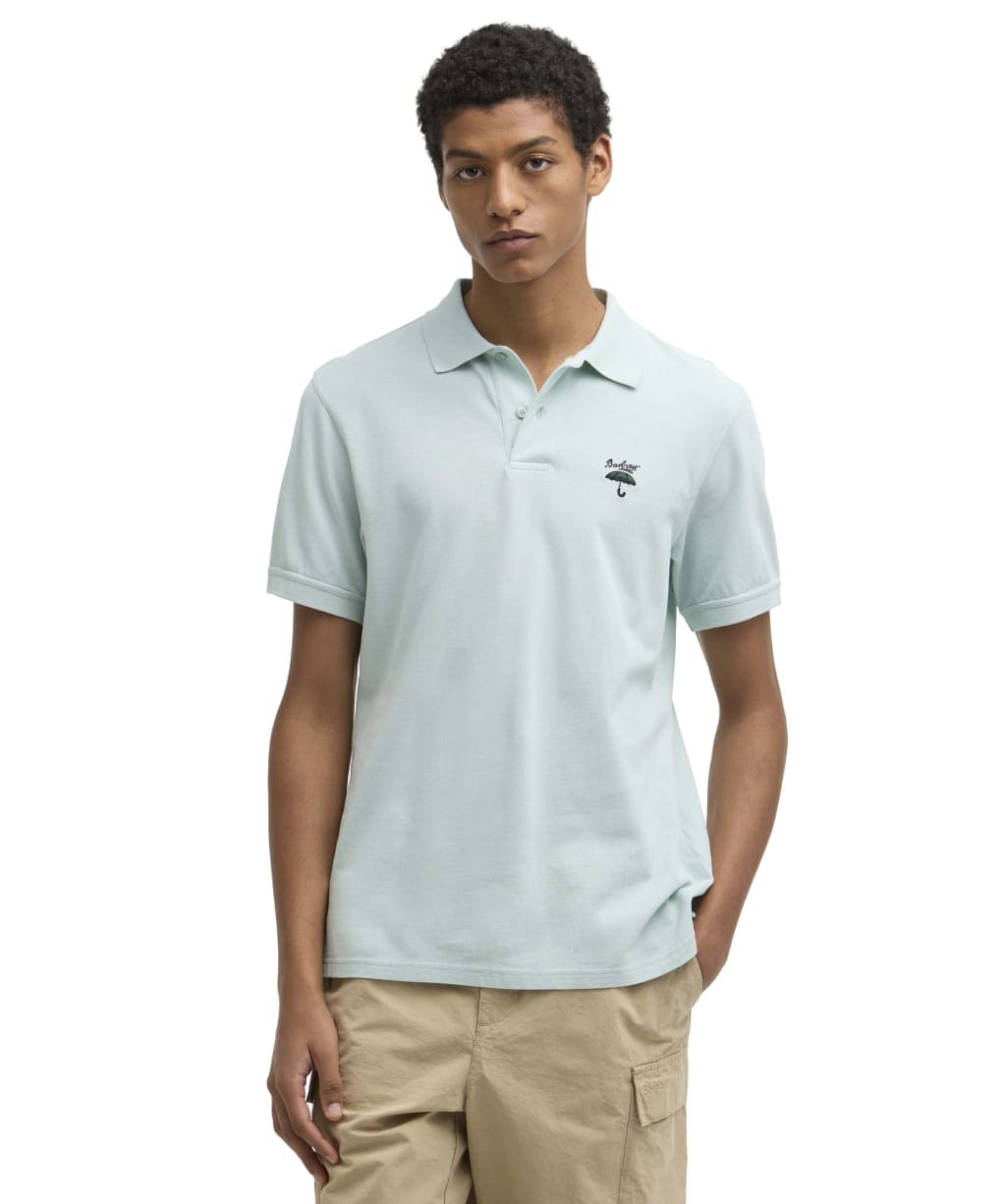 Men's Barbour Comebe Tailored Fit Polo Shirt - Mint Blue