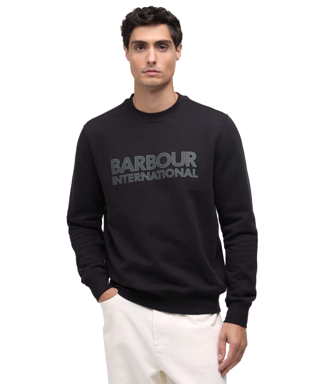 Men's Barbour International Essential Graphic Crew Sweatshirt - Black