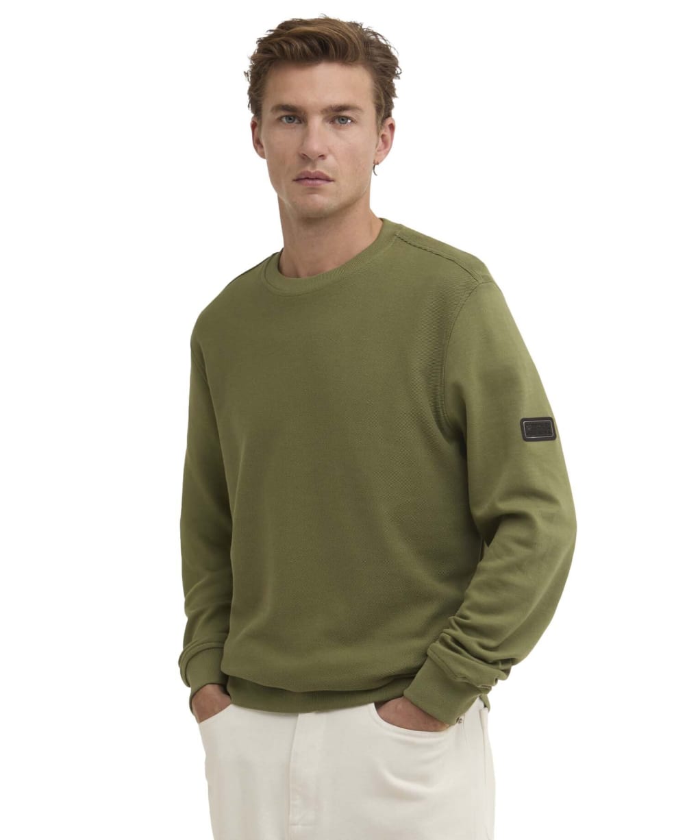 Men's Barbour International Kaspain Crew Sweatshirt - Burnt Olive