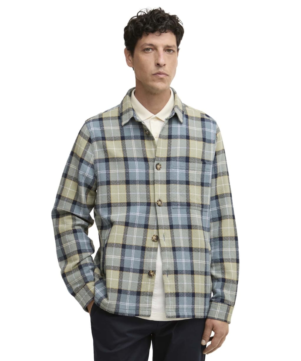 Men's Barbour Vennel Textured Tartan Overshirt - Highland Loch Tartan