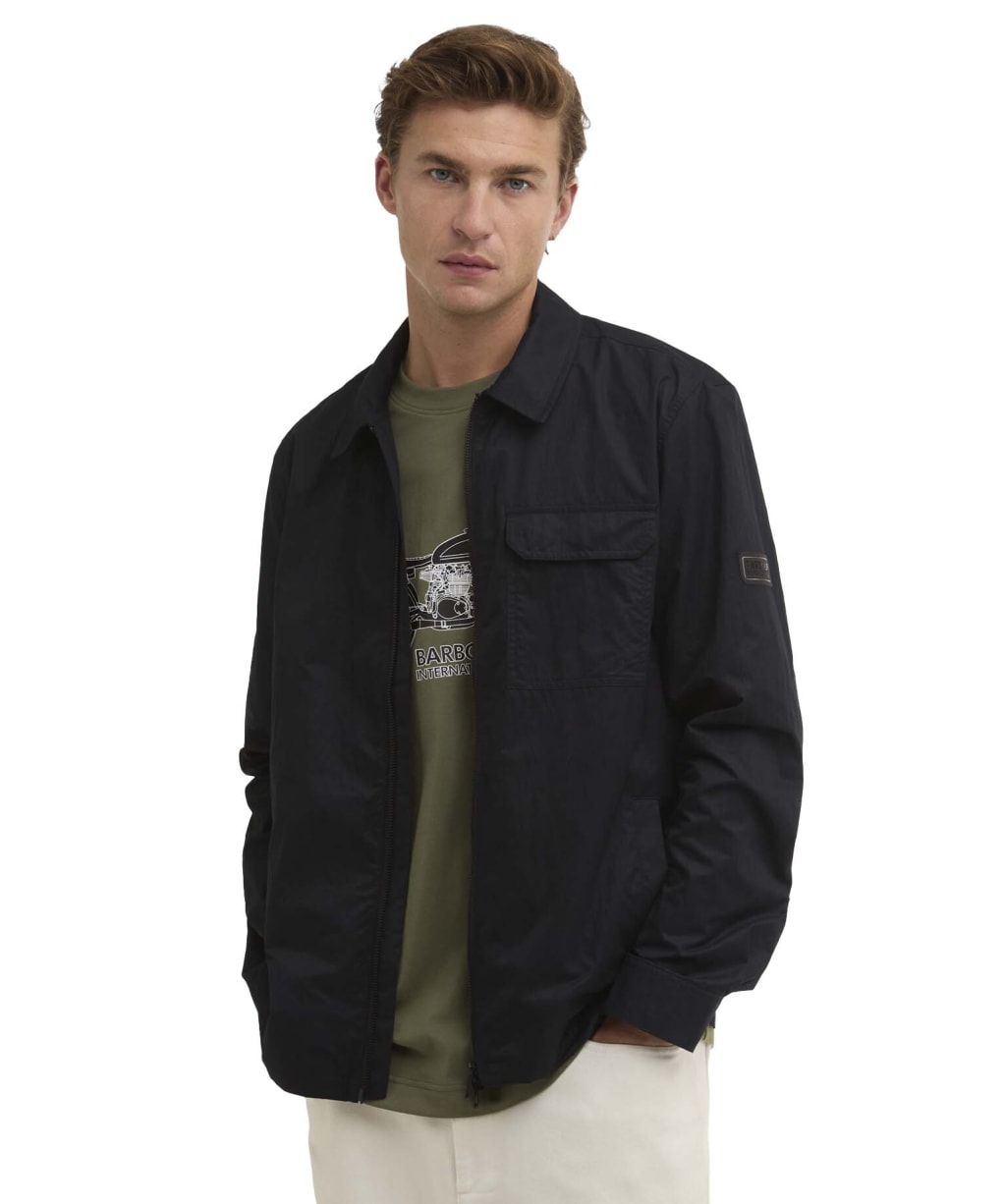 Men's Barbour International Warren Overshirt - Black
