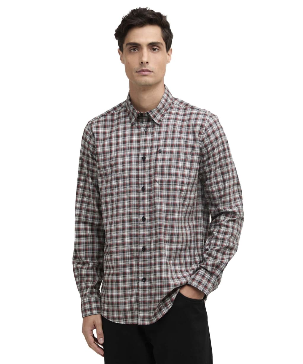 Men's Barbour International Peregrine Check Shirt - Burnt Henna