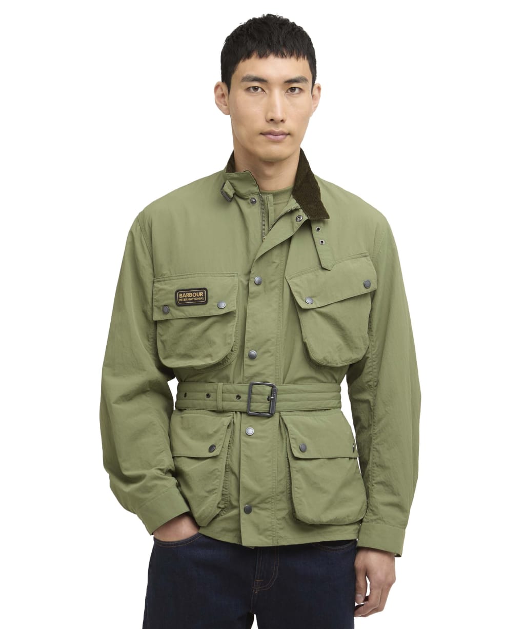 Men's Barbour International  Contemporary A7 Showerproof Jacket - Burnt Olive