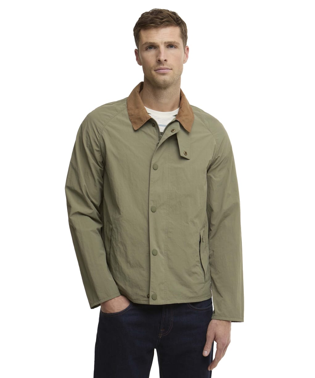 Men's Barbour Tracker Showerproof Jacket - Dusty Olive