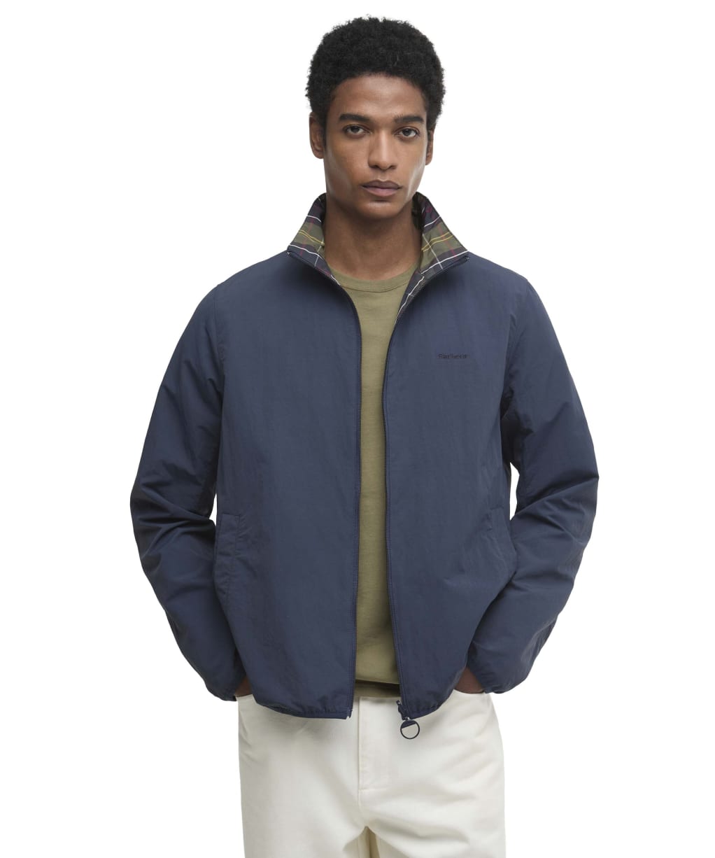 Men's Barbour Reversible Korbel Showerproof Jacket - Navy