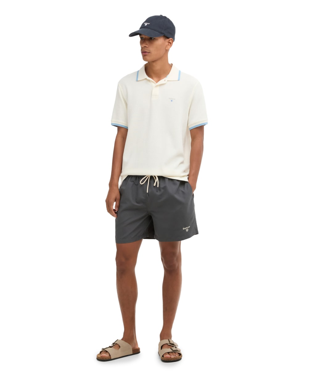 Men's Barbour Water Reactive Leaf Print Swim Short - Asphalt