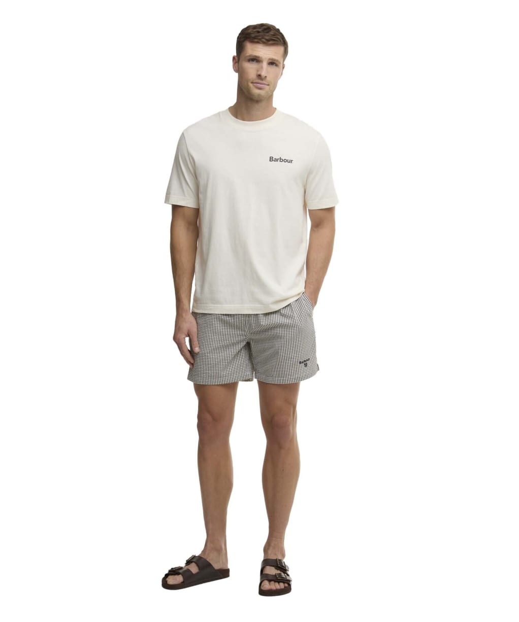 Men's Barbour Gingham Seersucker Swim Short - Olive