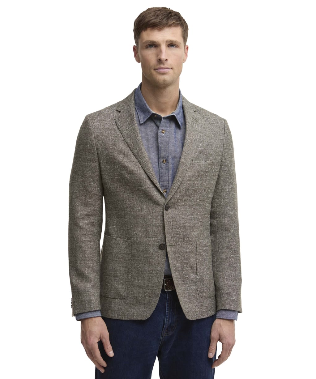 Men's Barbour Auckland Melange Blazer - Olive