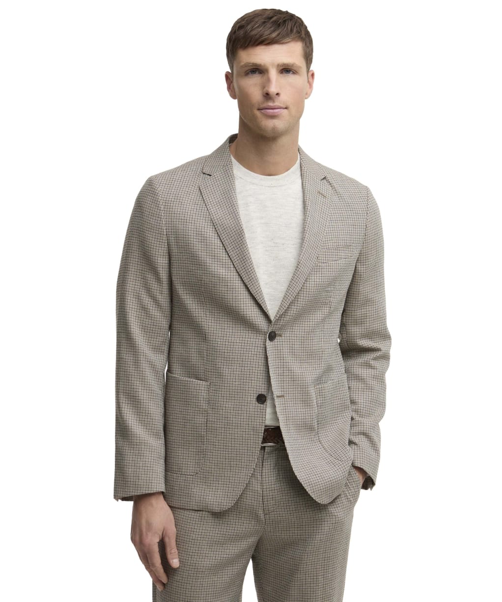 Men's Barbour Forstone Houndstooth Blazer - Stone