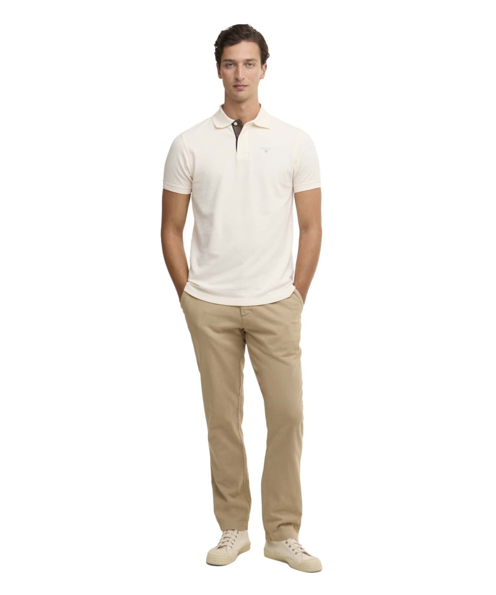 Men's Barbour Cotton Linen Tailored Trouser - Washed Stone