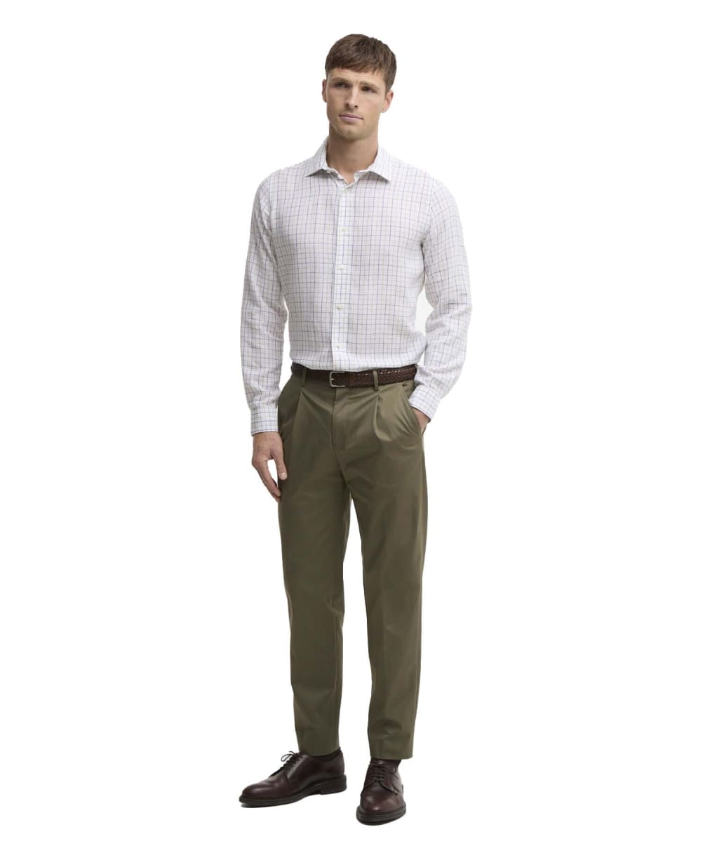 Men's Barbour Bellamy Cotton Trouser - Olive