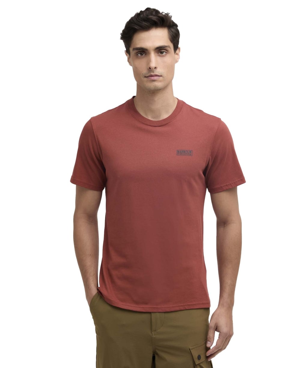 Men's Barbour International Small Logo Tee - Burnt Henna