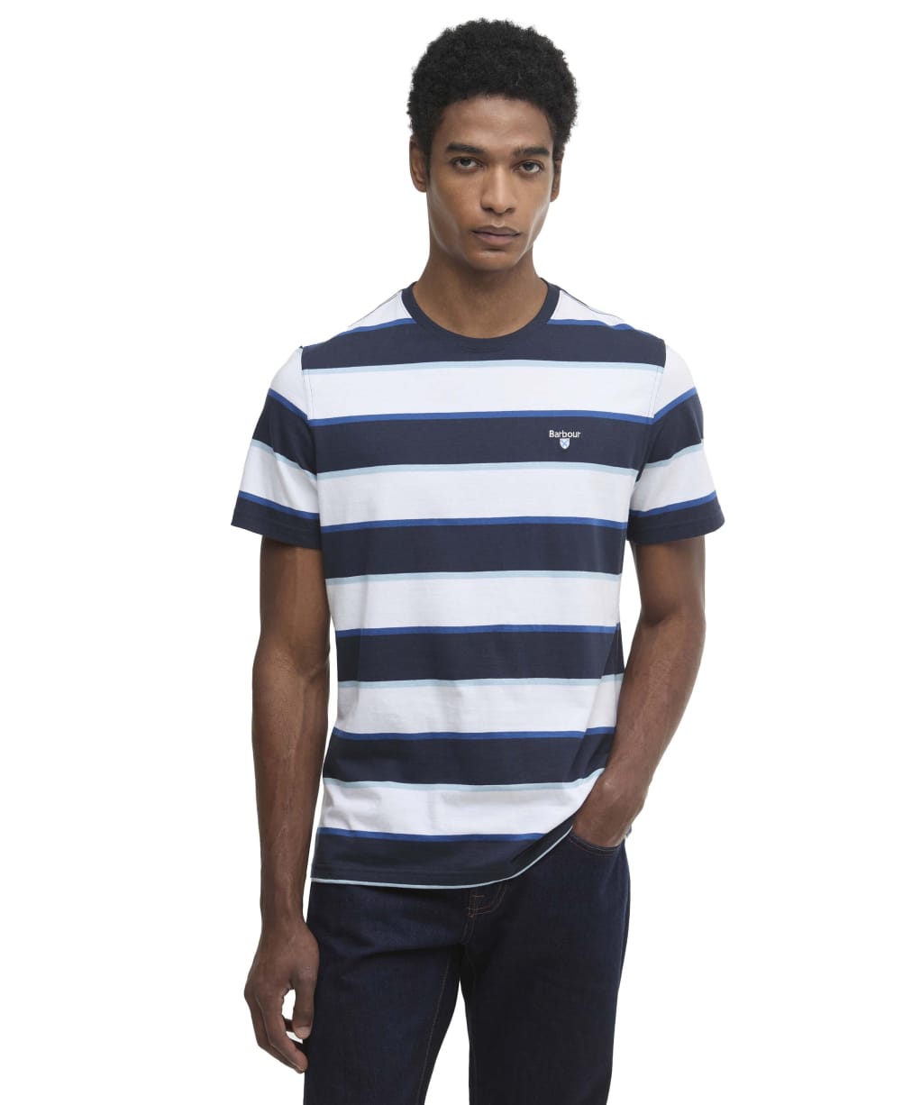 Men's Barbour Meldon Stripe T-Shirt - Navy