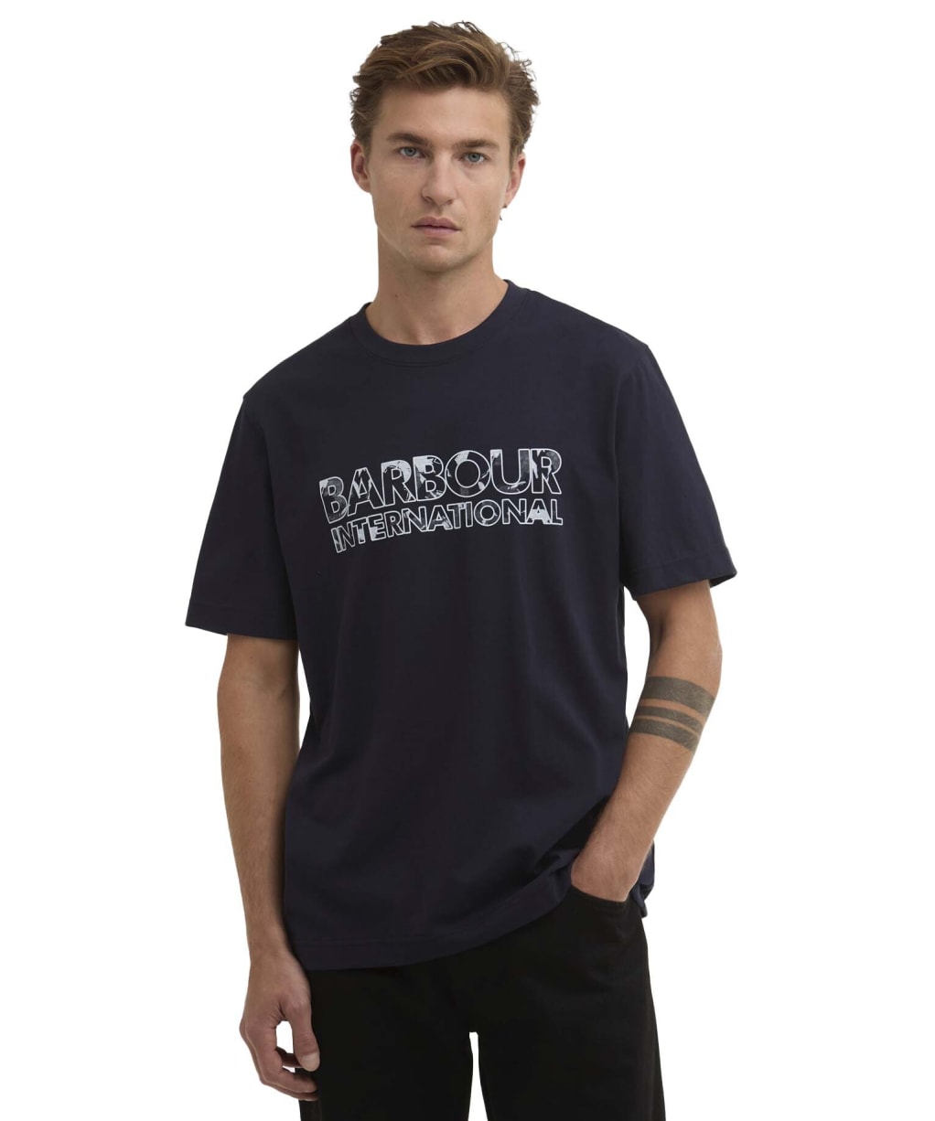Men's Barbour International Unite Printed T-Shirt - Navy