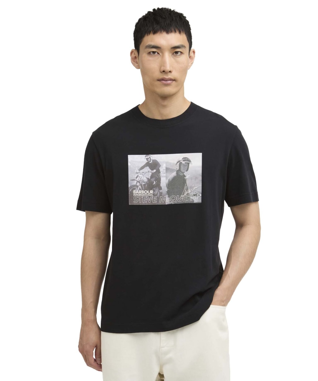 Men's Barbour International Hellen Photographic T-Shirt - Black