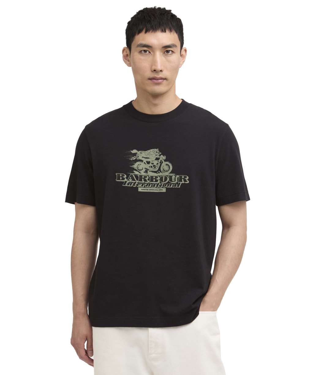 Men's Barbour International Dukes Cafe Graphic T-Shirt - Black