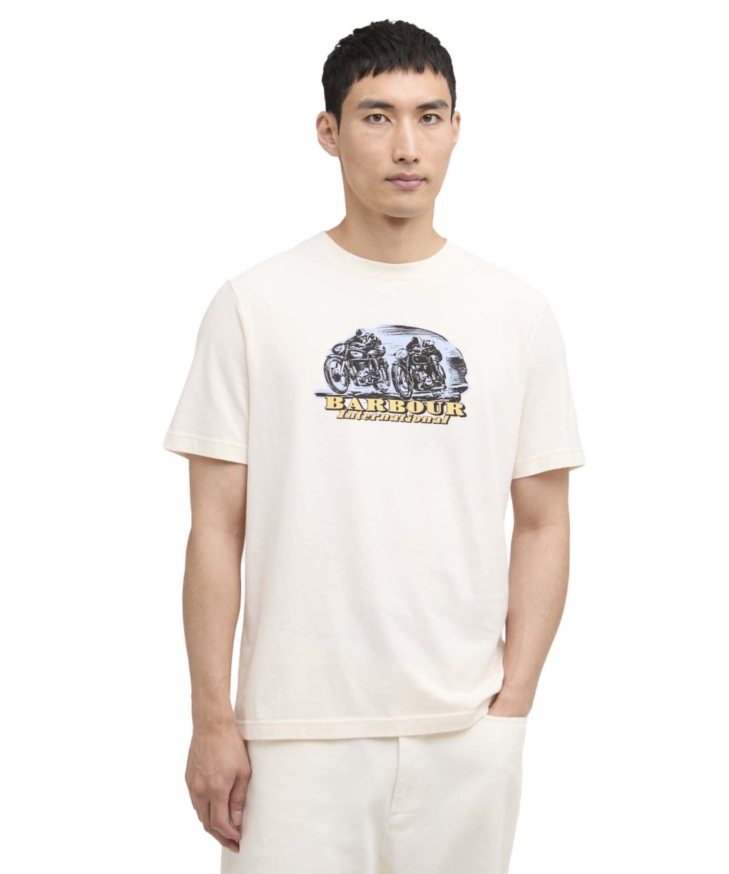 Men's Barbour International Bangers Graphic T-Shirt - Whisper White