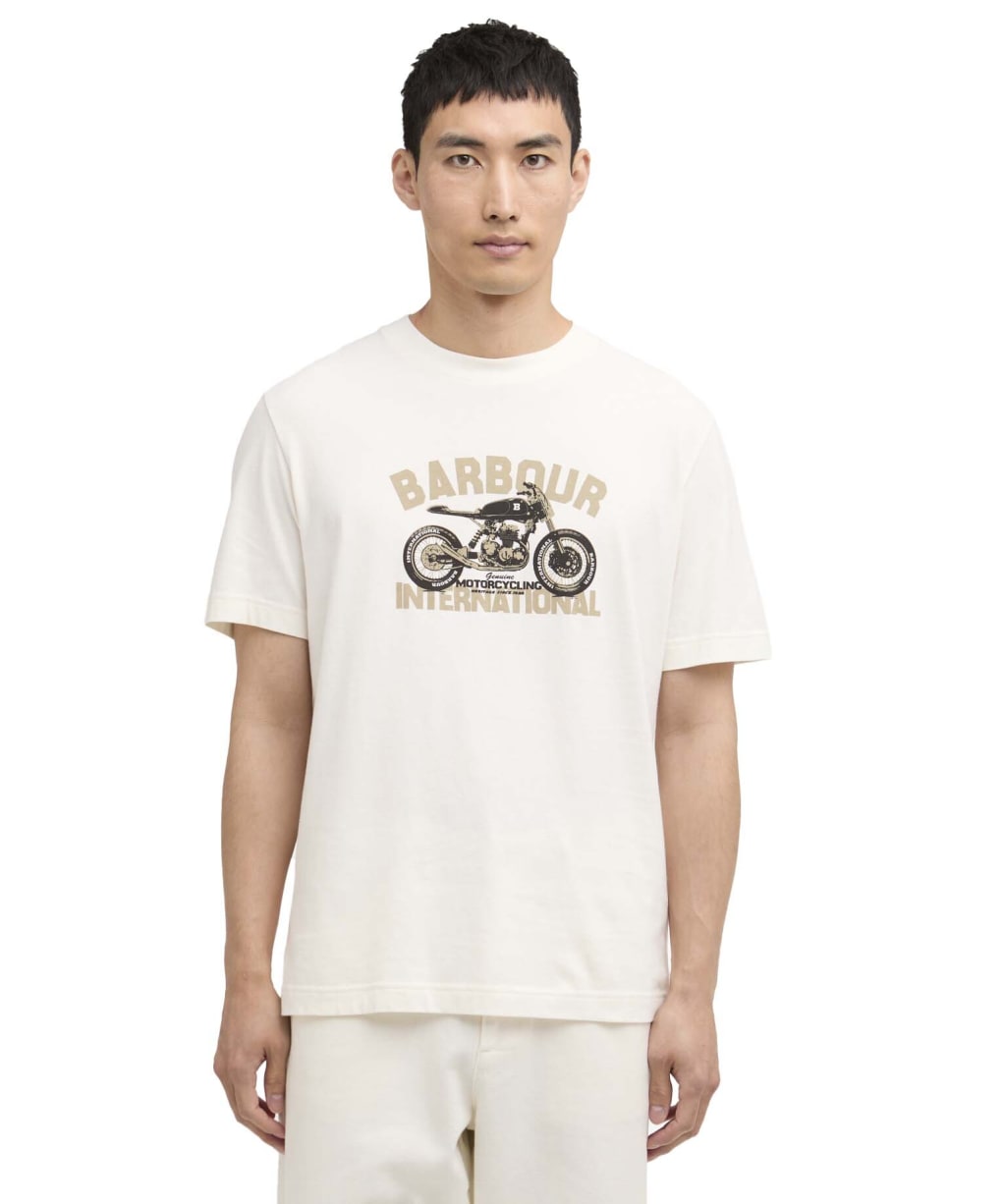 Men's Barbour International Shifter Graphic Print T-Shirt - Whisper White
