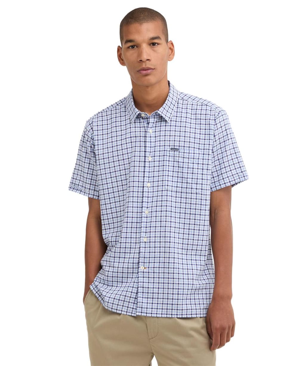 Men's Barbour Nelson Gingham Summer Fit Shirt - Blue