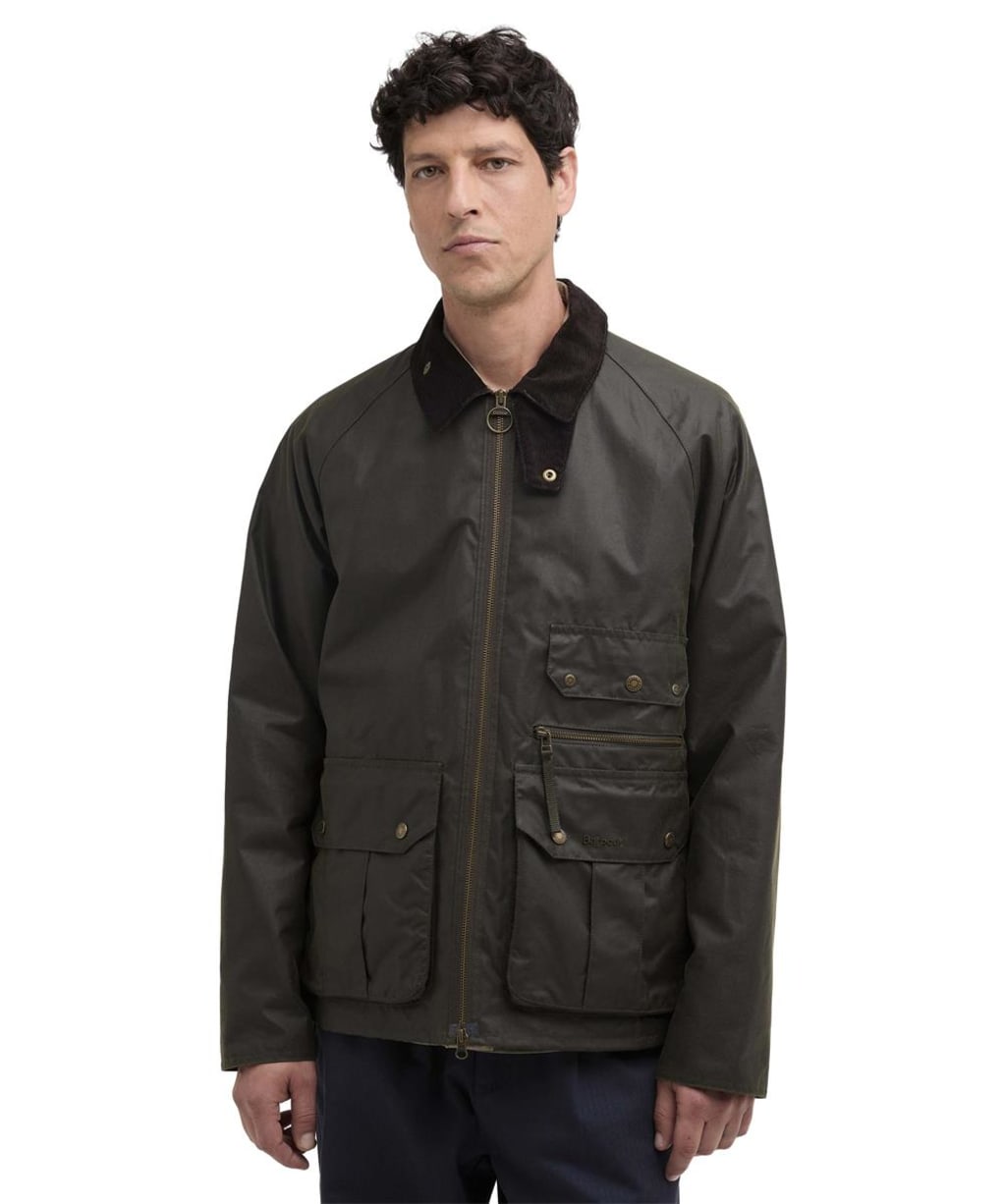 Men's Barbour Re-Engineered Blackett Spey Waxed Jacket - Archive Olive