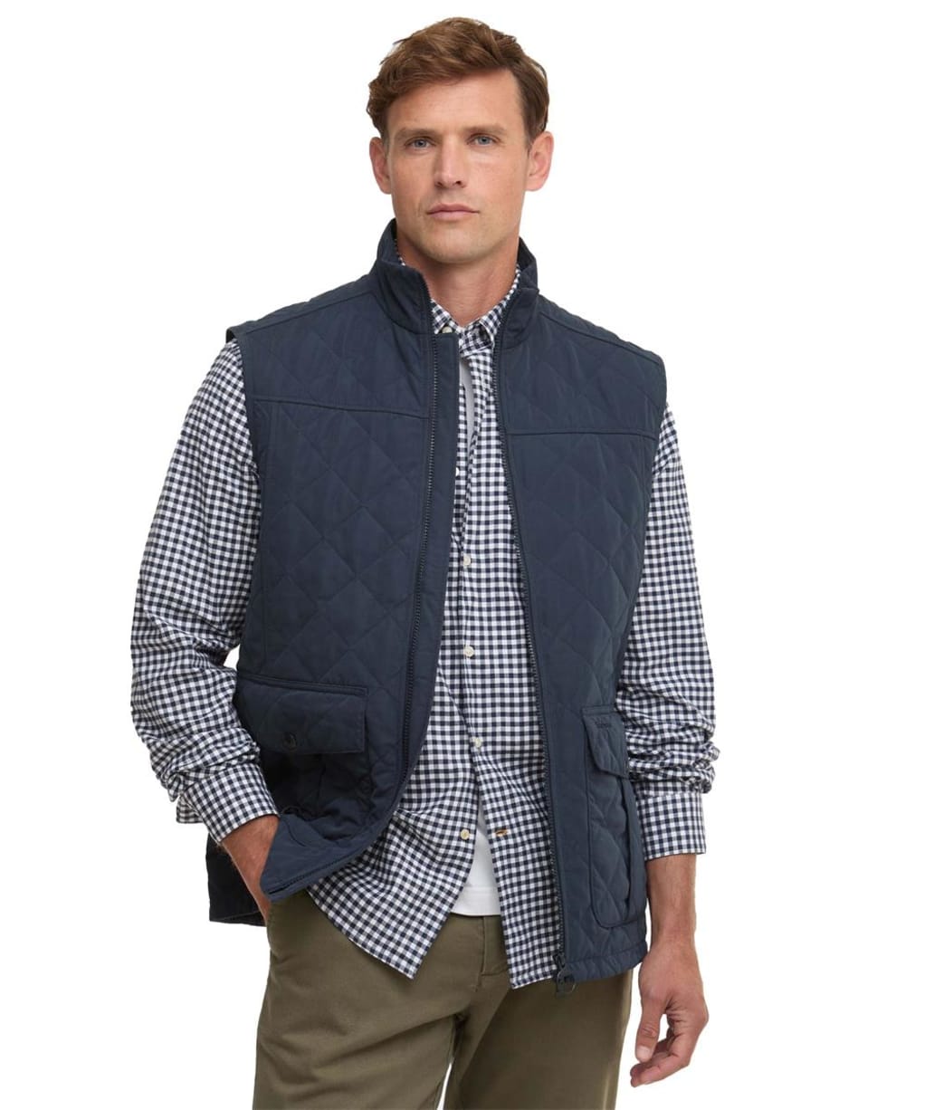Men's Barbour Sander Quilted Gilet - Navy