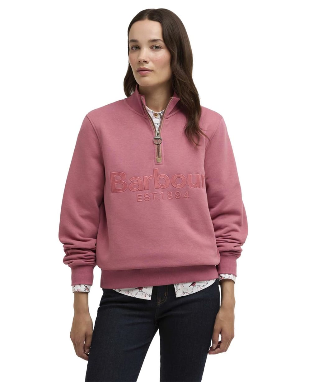 Women's Barbour Cynthia Half Zip Sweatshirt - Wildberry