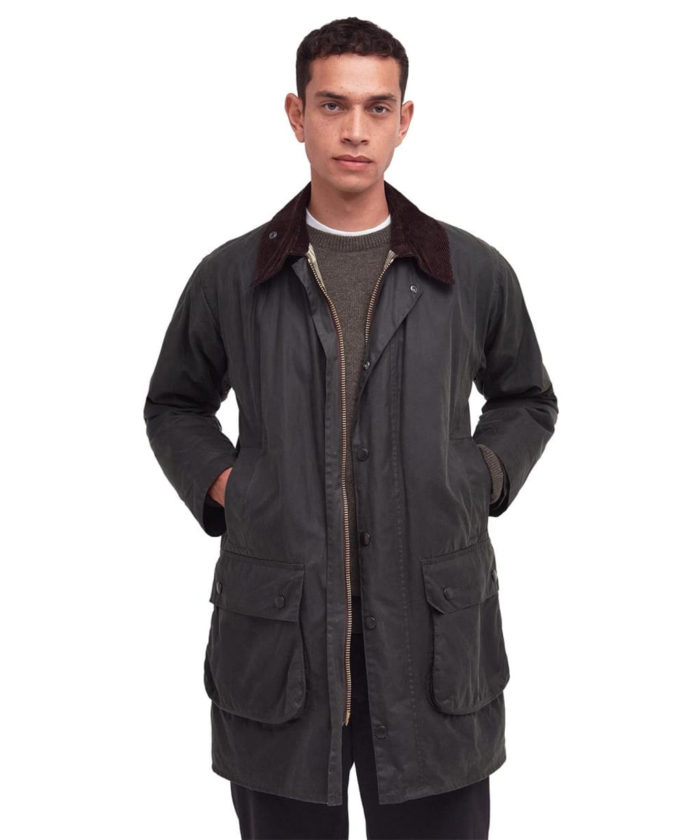 Barbour Border Waxed Jacket - Sage