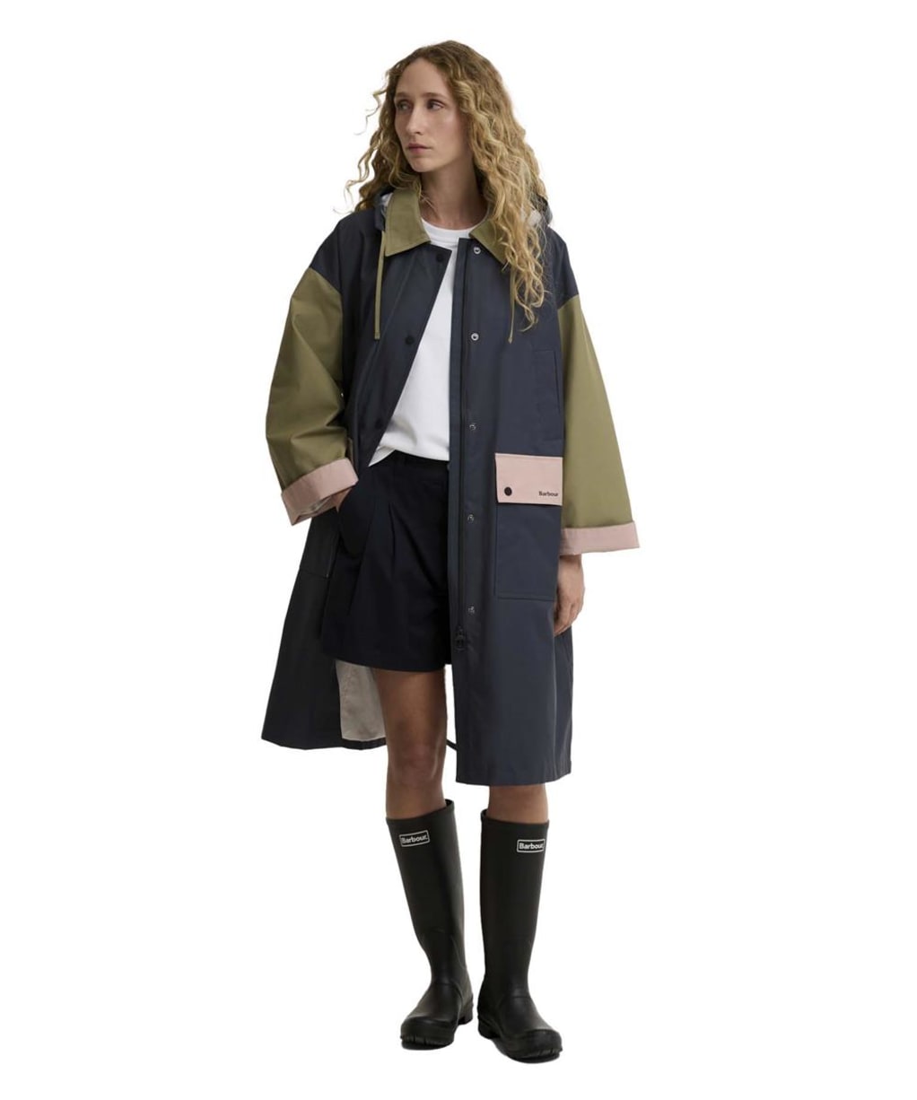 Women's Barbour Blearigg Showerproof Jacket - Dusk Grey / Gardenia / Bleached Olive / Lilac Ash