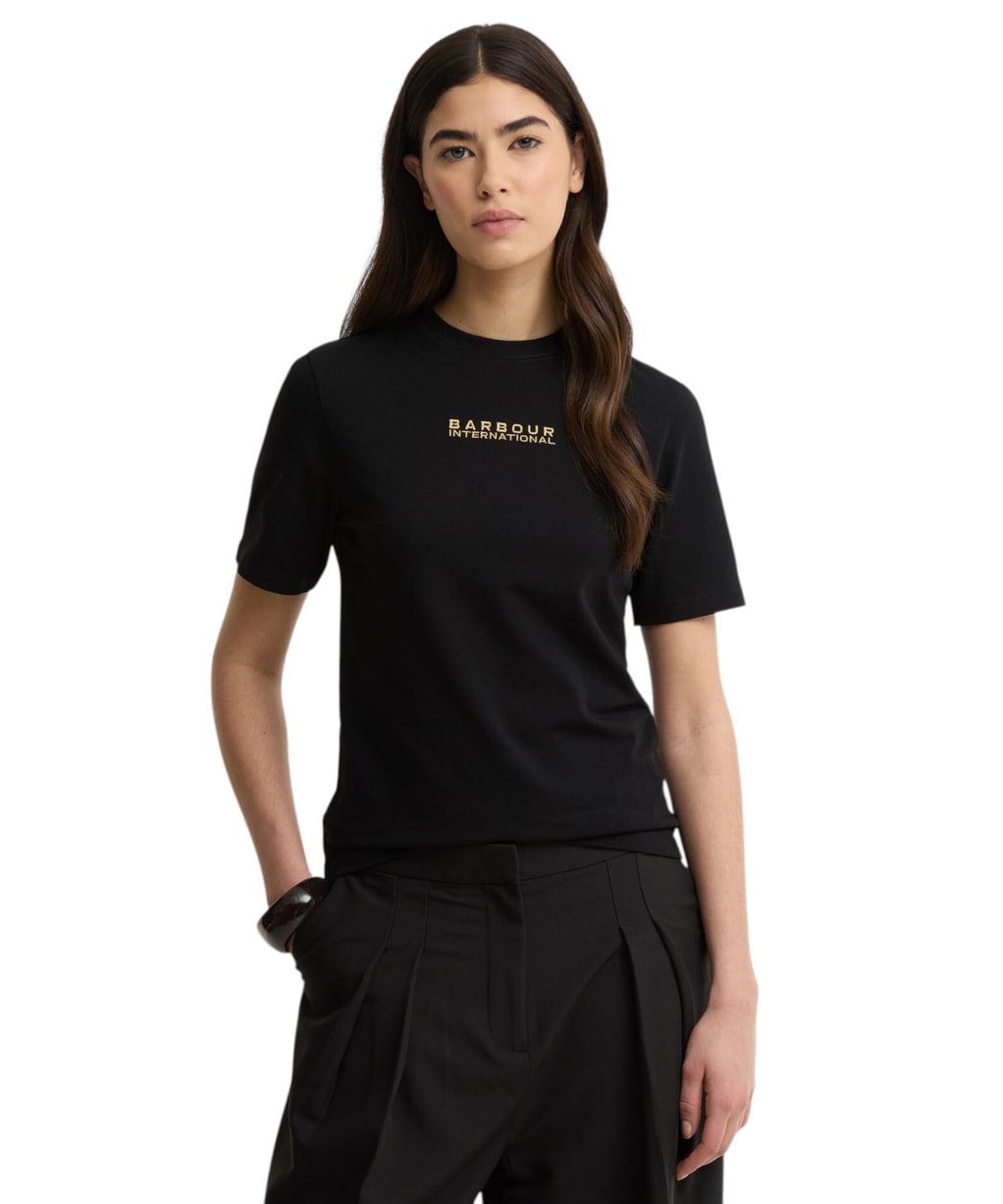 Women's Barbour International Nova T-Shirt - Black
